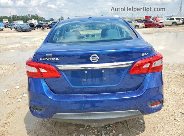 3N1AB7AP0KY430688 2019 NISSAN SENTRA Blue Հետևի տեսք