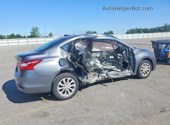 3N1AB7AP0KY433123 2019 NISSAN SENTRA Gray Trasero derecho