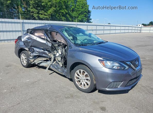 3N1AB7AP0KY433123 2019 NISSAN SENTRA Gray Delantero derecho