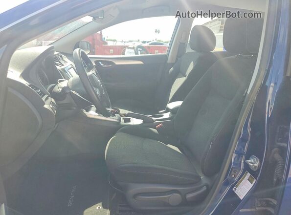 3N1AB7AP0KY446518 2019 NISSAN SENTRA Blue Front interior view