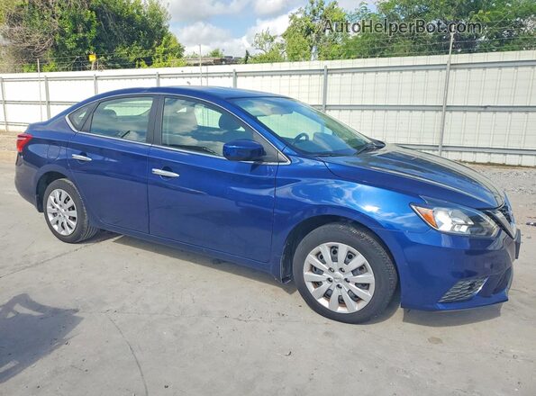 3N1AB7AP0KY446518 2019 NISSAN SENTRA Blue Front right