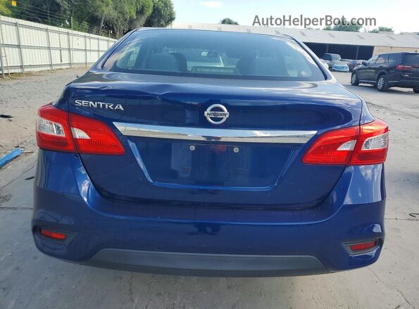 3N1AB7AP0KY446518 2019 NISSAN SENTRA Blue Rear view