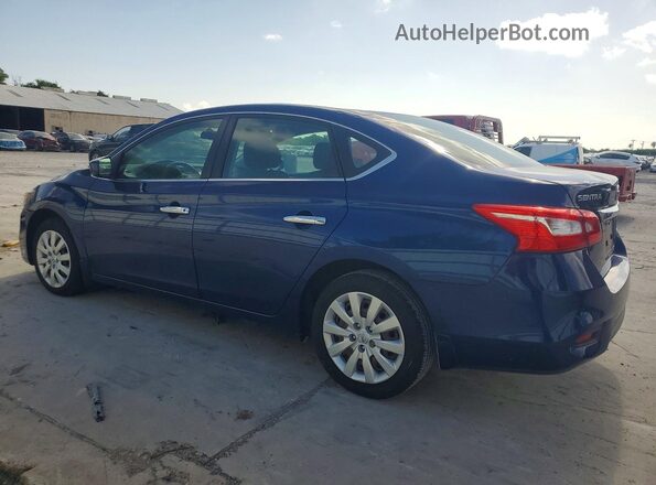 3N1AB7AP0KY446518 2019 NISSAN SENTRA Blue Rear left