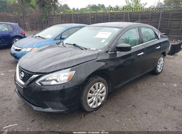 3N1AB7AP1GY227896 2016 NISSAN SENTRA Black წინა მარცხენა ხედი სამი მეოთხედიდან
