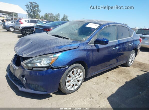 3N1AB7AP1GY247968 2016 NISSAN SENTRA Blue Передня ліва чверть