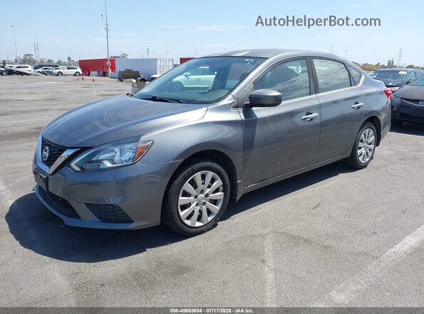 3N1AB7AP1GY336259 2016 NISSAN SENTRA Gray Առջևի ձախ երեք քառորդ տեսարան