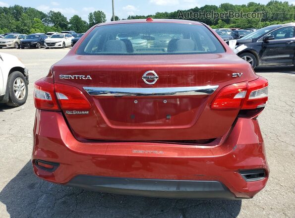 3N1AB7AP1HY223364 2017 NISSAN SENTRA Red Вид ззаду