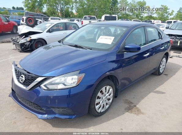 3N1AB7AP1HY245915 2017 NISSAN SENTRA Blue Առջևի ձախ երեք քառորդ տեսարան