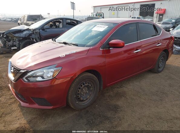3N1AB7AP1HY273357 2017 NISSAN SENTRA Red Առջևի ձախ երեք քառորդ տեսարան