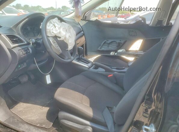 3N1AB7AP1HY281345 2017 NISSAN SENTRA Black წინა სალონის ხედი
