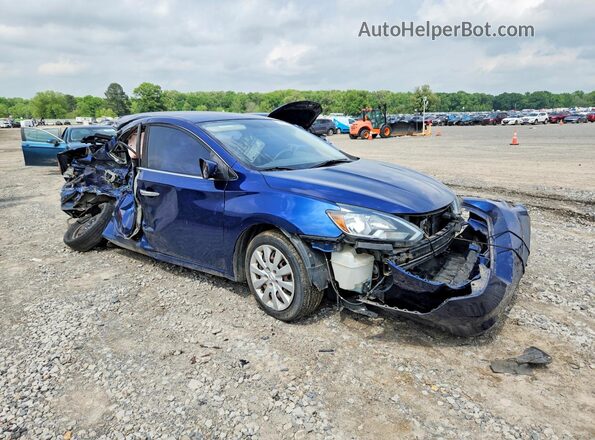 3N1AB7AP1HY287047 2017 NISSAN SENTRA Blue Przód prawy