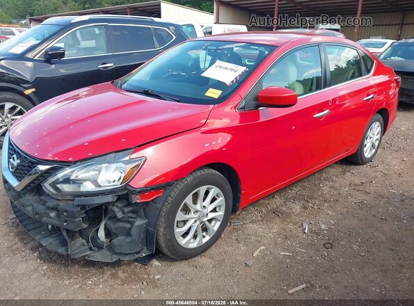 3N1AB7AP1JL633018 2018 NISSAN SENTRA Red Front left