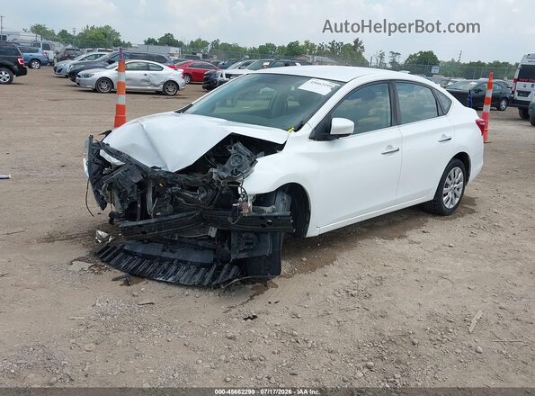 3N1AB7AP1JY271386 2018 NISSAN SENTRA White წინა მარცხენა ხედი სამი მეოთხედიდან
