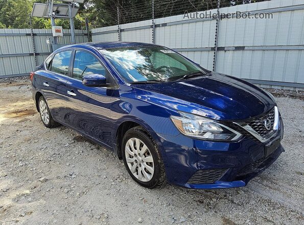 3N1AB7AP1JY317847 2018 NISSAN SENTRA Blue Przód prawy