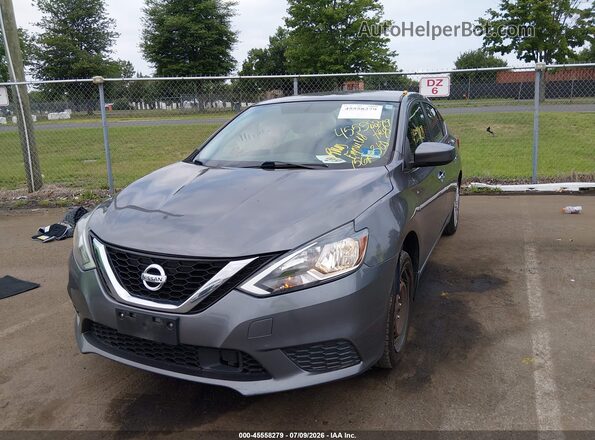 3N1AB7AP1JY334289 2018 NISSAN SENTRA Gray წინა მარცხენა ხედი სამი მეოთხედიდან