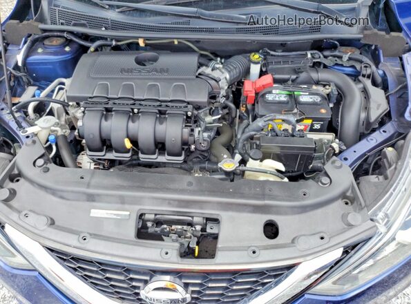 3N1AB7AP1KY232105 2019 NISSAN SENTRA Синий Вид задней части салона