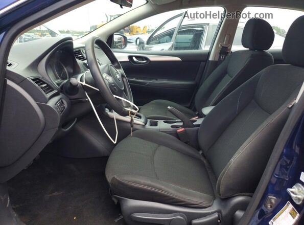 3N1AB7AP1KY232105 2019 NISSAN SENTRA Синий Вид салона спереди