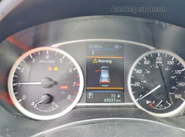 3N1AB7AP1KY232105 2019 NISSAN SENTRA Синий Вид щитка приборов