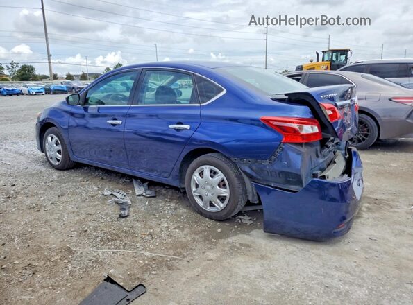 3N1AB7AP1KY232105 2019 NISSAN SENTRA Синий Задняя левая четверть