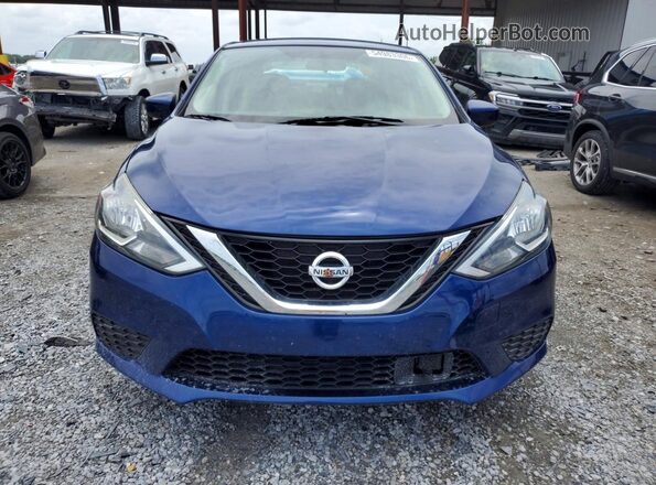 3N1AB7AP1KY232105 2019 NISSAN SENTRA Синий Вид спереди