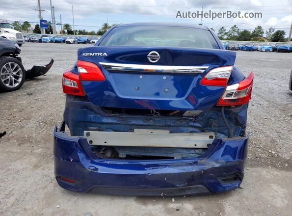 3N1AB7AP1KY232105 2019 NISSAN SENTRA Синий Вид сзади