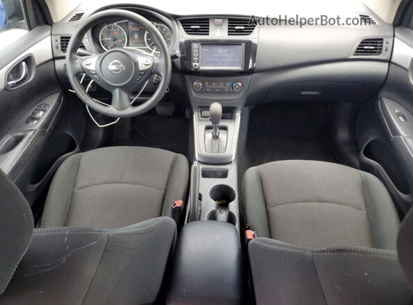 3N1AB7AP1KY232105 2019 NISSAN SENTRA Синий Вид панели приборов