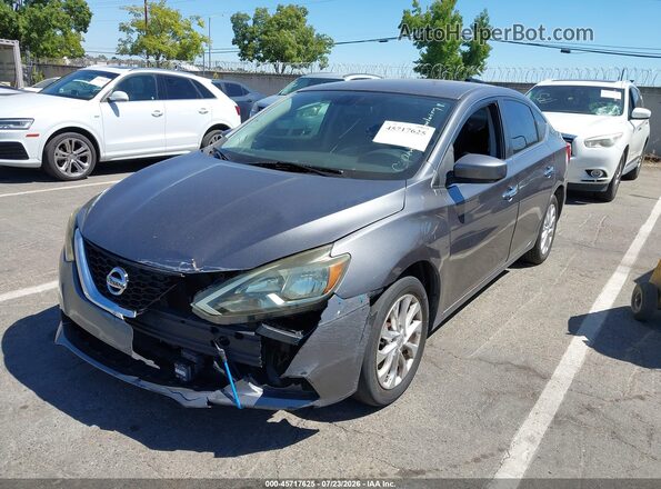 3N1AB7AP1KY233464 2019 NISSAN SENTRA Gray Front view
