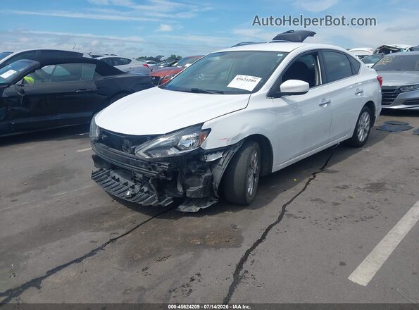 3N1AB7AP1KY237322 2019 NISSAN SENTRA White Przód lewy