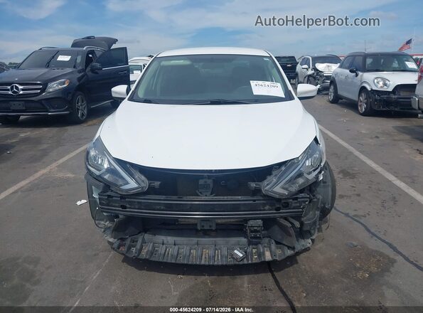 3N1AB7AP1KY237322 2019 NISSAN SENTRA White Widok wnętrza z tyłu