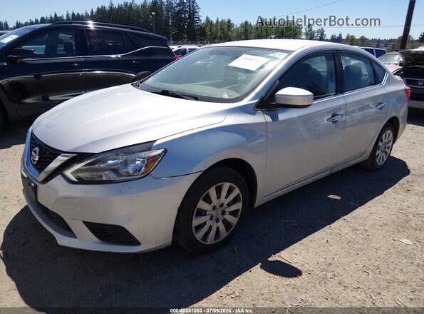 3N1AB7AP1KY253312 2019 NISSAN SENTRA Silver Przód lewy