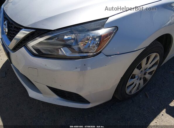 3N1AB7AP1KY253312 2019 NISSAN SENTRA Silver Widok z przodu