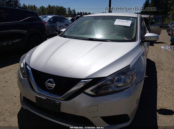 3N1AB7AP1KY253312 2019 NISSAN SENTRA Silver Widok zestawu wskaźników