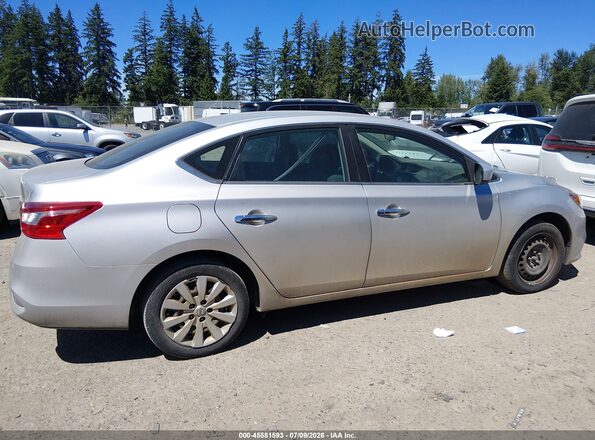 3N1AB7AP1KY253312 2019 NISSAN SENTRA Silver Widok wnętrza z tyłu