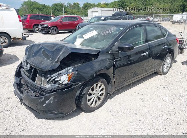 3N1AB7AP1KY254685 2019 NISSAN SENTRA Black Przód lewy