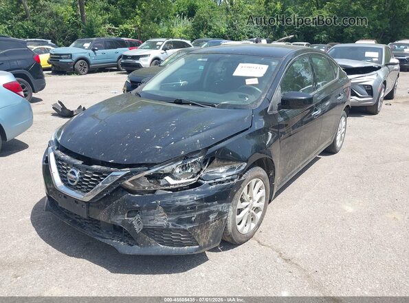 3N1AB7AP1KY254962 2019 NISSAN SENTRA Black Передня ліва чверть