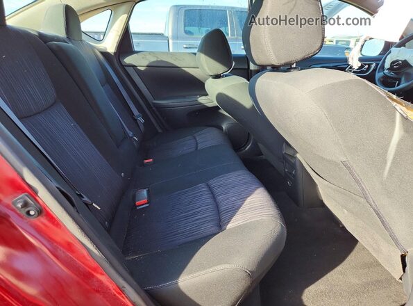 3N1AB7AP1KY271342 2019 NISSAN SENTRA Red Widok tylnych siedzeń