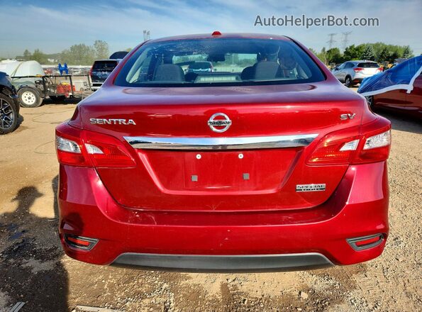 3N1AB7AP1KY271342 2019 NISSAN SENTRA Red Widok z tyłu