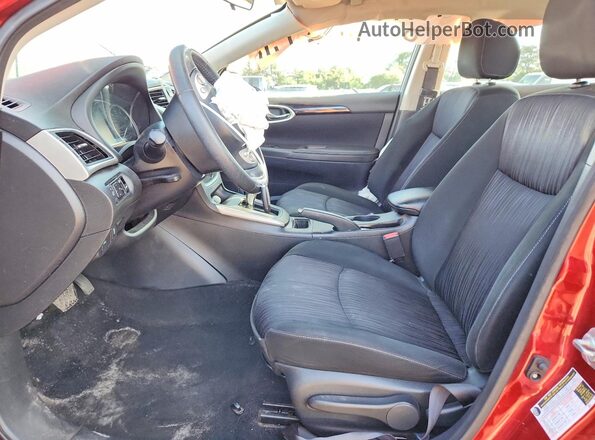 3N1AB7AP1KY271342 2019 NISSAN SENTRA Red Widok wnętrza z przodu
