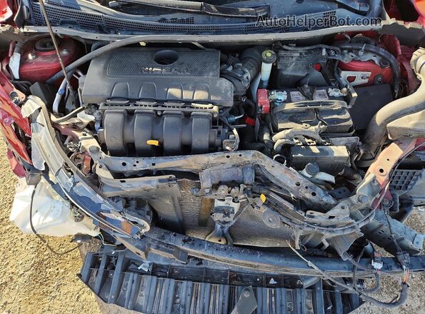 3N1AB7AP1KY271342 2019 NISSAN SENTRA Red Widok wnętrza z tyłu