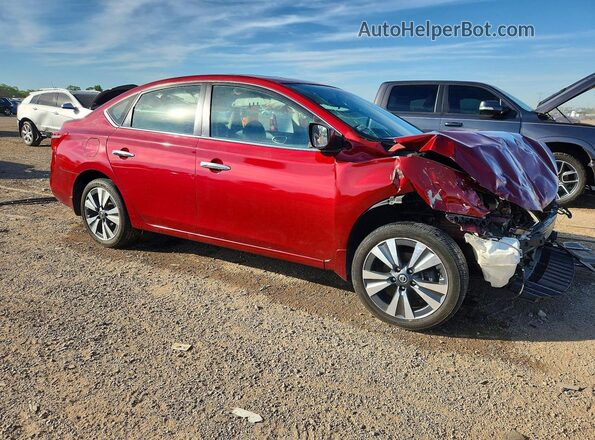 3N1AB7AP1KY271342 2019 NISSAN SENTRA Red Przód prawy