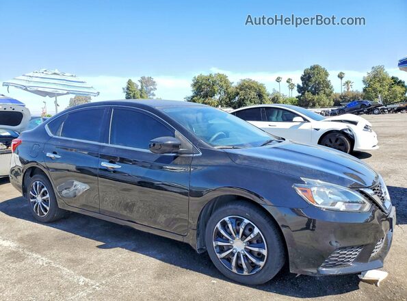 3N1AB7AP1KY273155 2019 NISSAN SENTRA Черный Передняя правая четверть