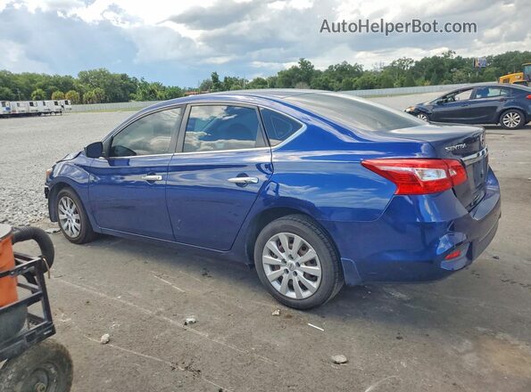 3N1AB7AP1KY274631 2019 NISSAN SENTRA Blue Trasero izquierdo