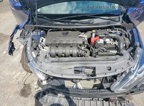 3N1AB7AP1KY274631 2019 NISSAN SENTRA Blue Vista interior trasera