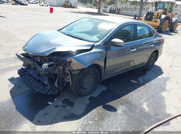3N1AB7AP1KY274919 2019 NISSAN SENTRA Серый Передняя левая четверть