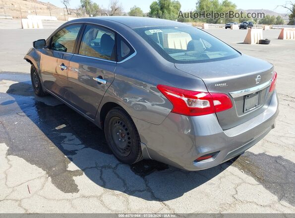 3N1AB7AP1KY274919 2019 NISSAN SENTRA Серый Задняя левая четверть