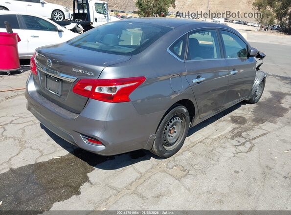 3N1AB7AP1KY274919 2019 NISSAN SENTRA Серый Задняя правая четверть