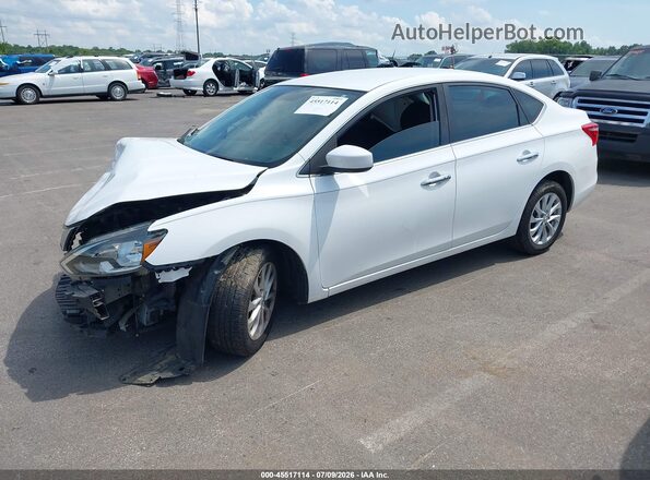 3N1AB7AP1KY283538 2019 NISSAN SENTRA Белый Передняя левая четверть