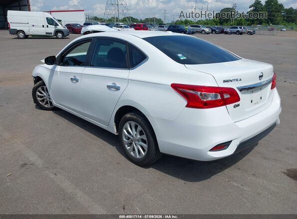 3N1AB7AP1KY283538 2019 NISSAN SENTRA Белый Задняя левая четверть