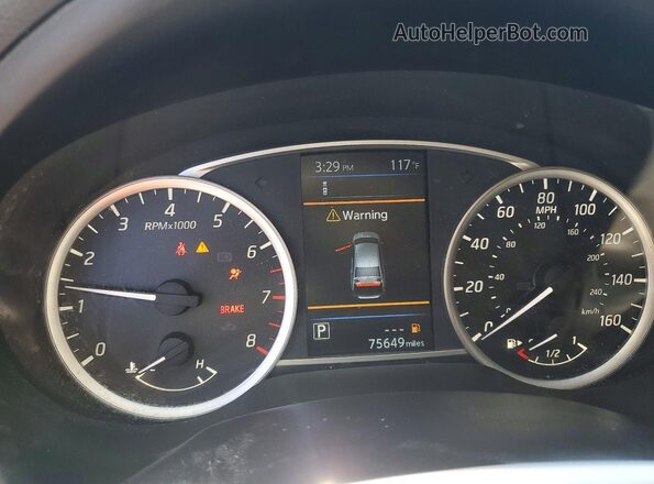 3N1AB7AP1KY291414 2019 NISSAN SENTRA Black Вид щитка приладів