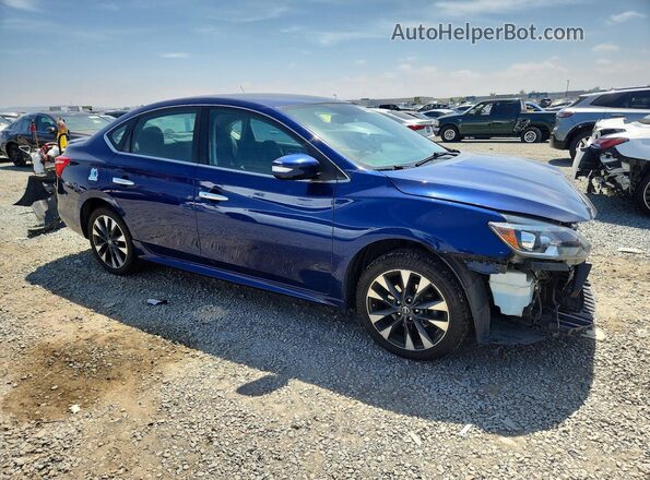 3N1AB7AP1KY339994 2019 NISSAN SENTRA Синий Передняя правая четверть
